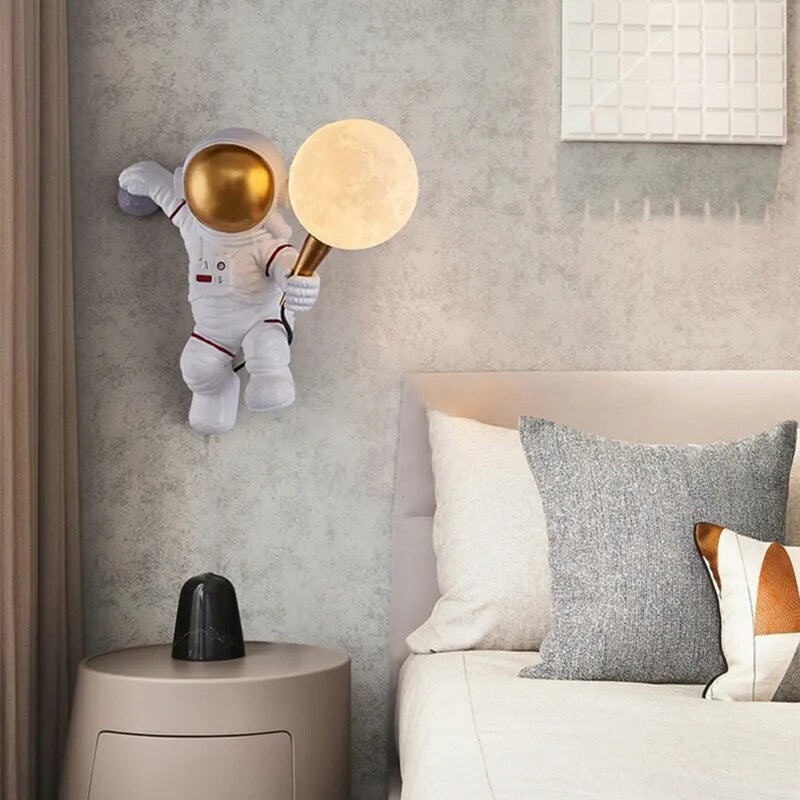 Astronaut LED Moon Lamp