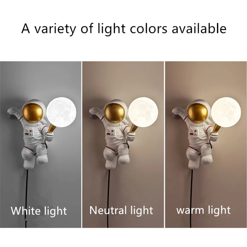 Astronaut LED Moon Lamp