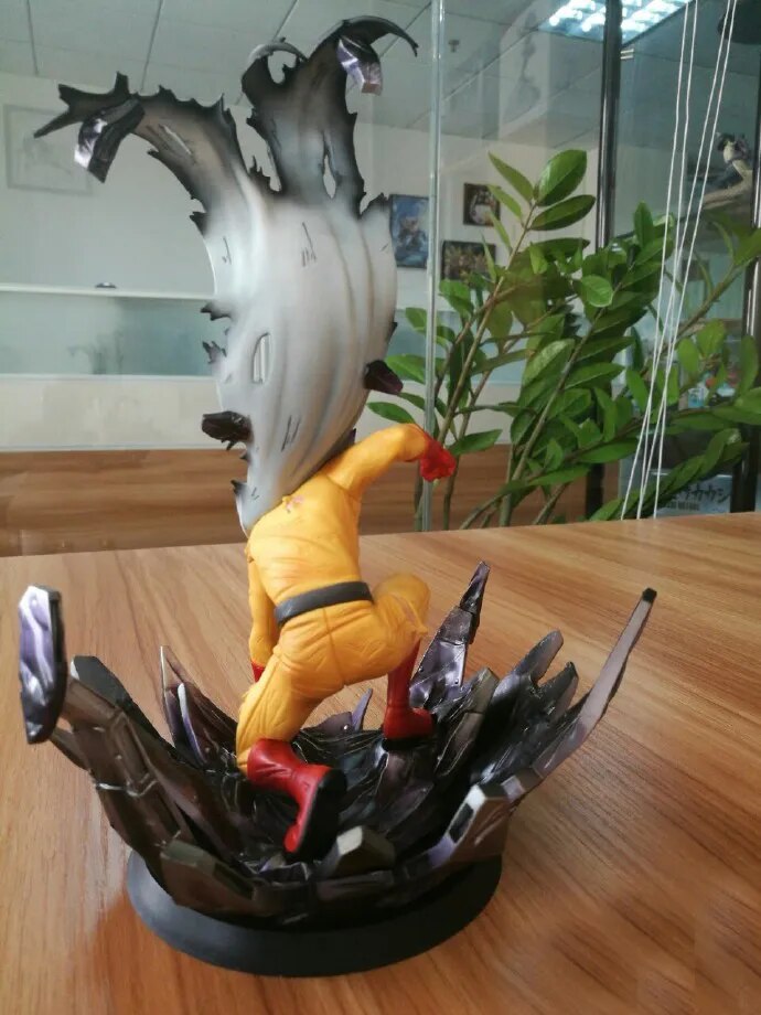 Saitama One Punch Man Inspired Dynamic Ground Destructing Action Statue