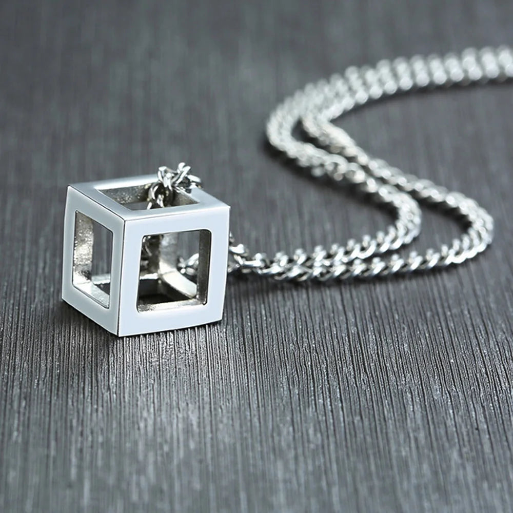 Hollow Cube Necklaces