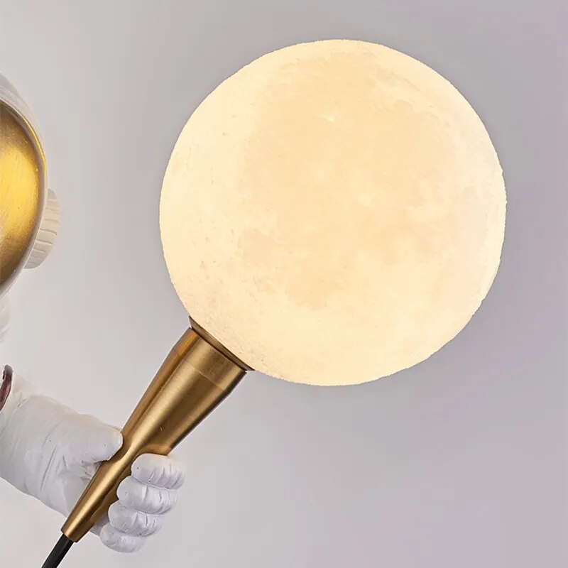 Astronaut LED Moon Lamp