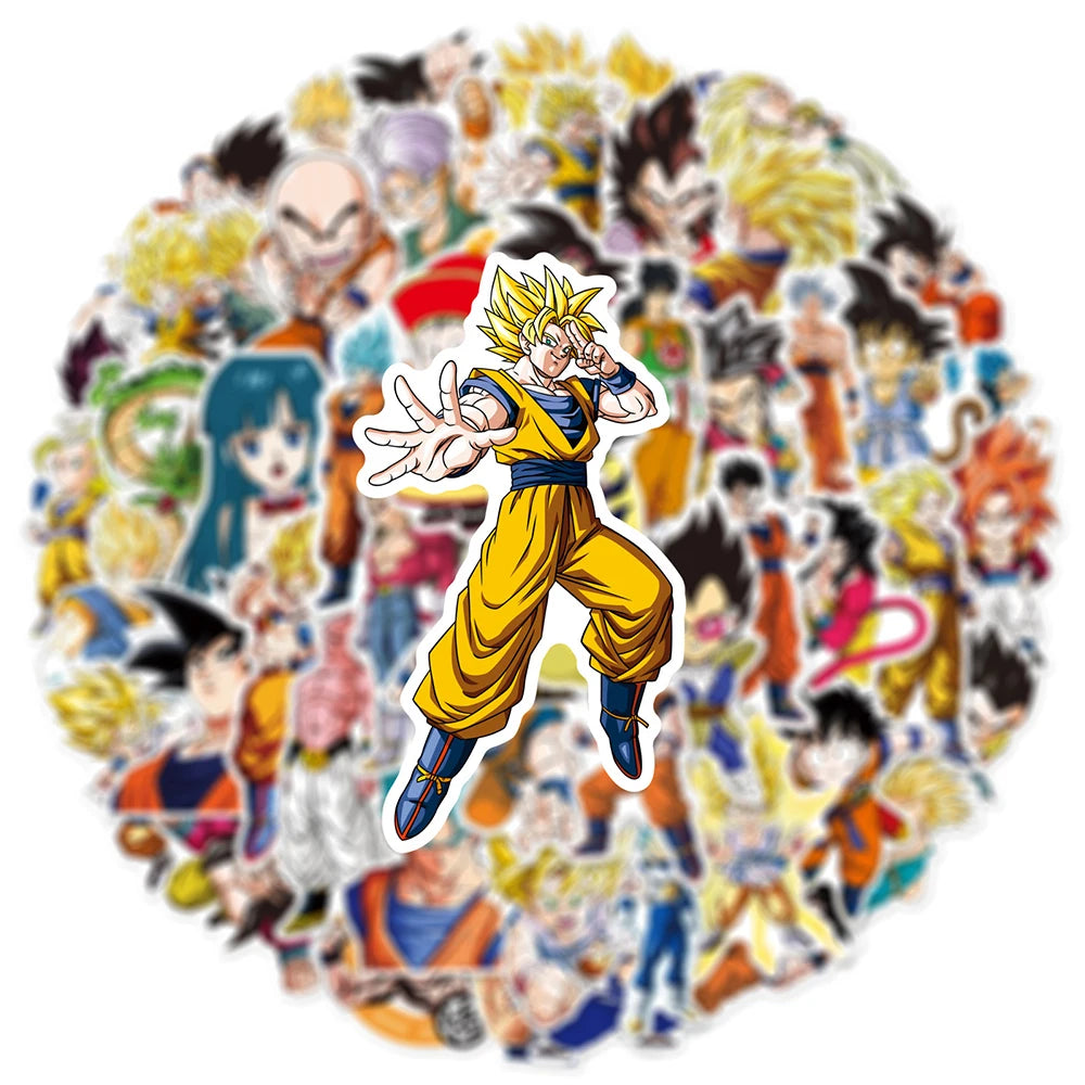 10/30/50PCS Dragon Ball Themed Anime Stickers