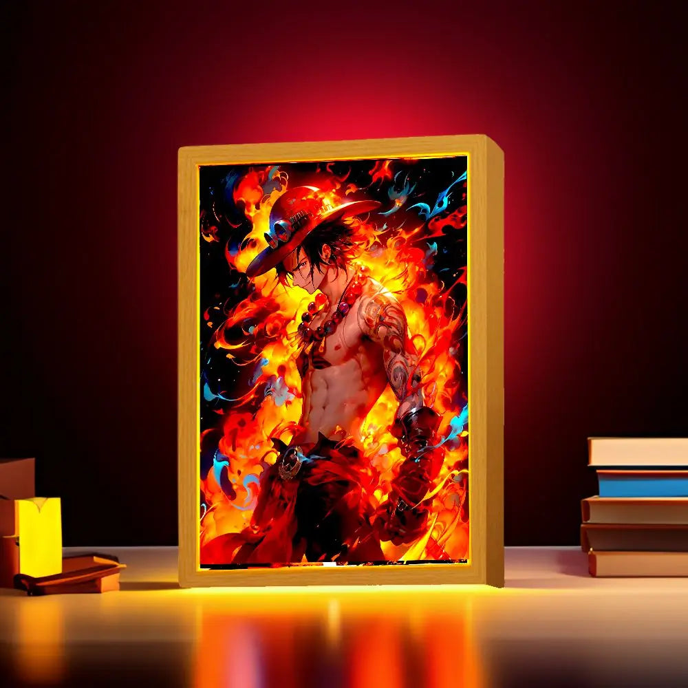 Anime Figure One Piece Night Light Poster