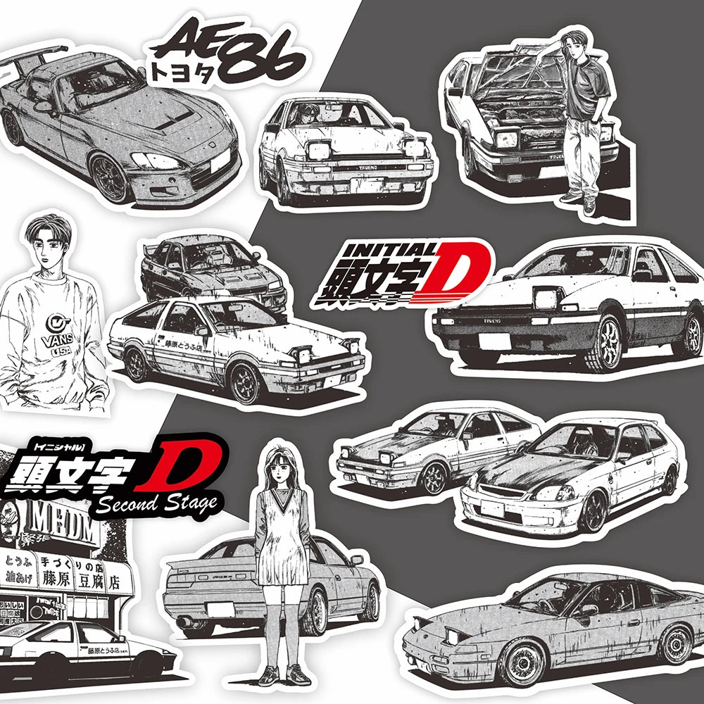 Initial D Anime Stickers