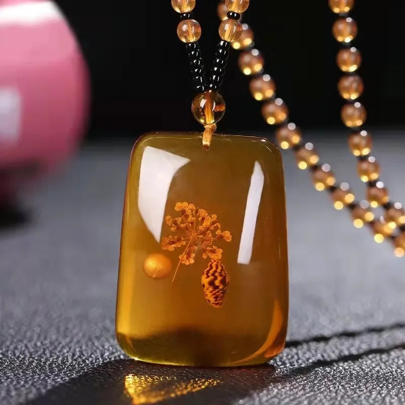 Amber Brine Beeswax Necklace