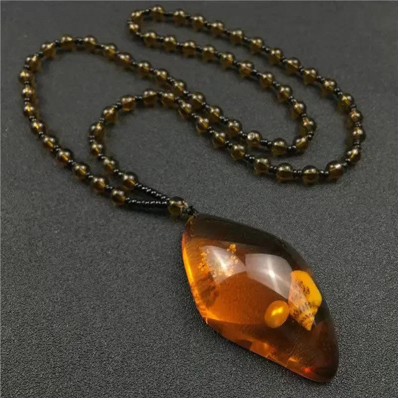 Amber Brine Beeswax Necklace