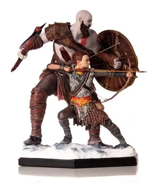 God Of War Themed Kratos and Atreus Action Statue