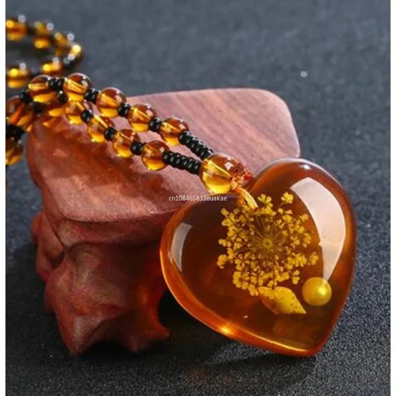 Amber Brine Beeswax Necklace