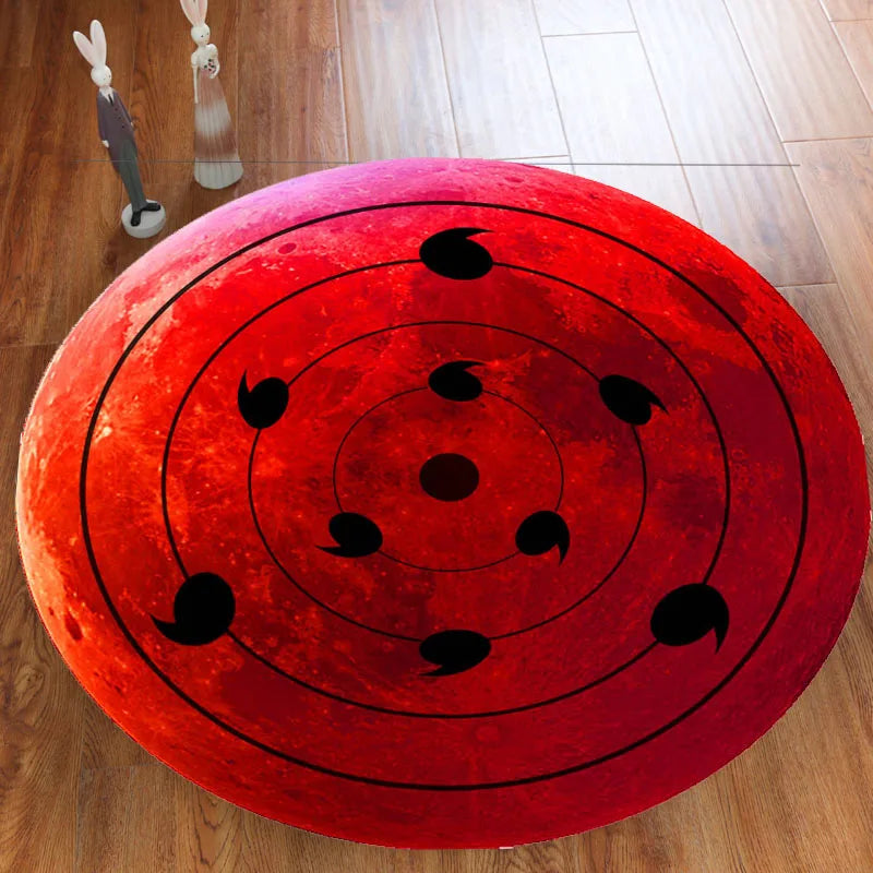 Naruto Anime Uchiha Sharingan Themed Rugs