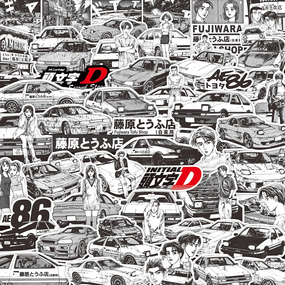 Initial D Anime Stickers