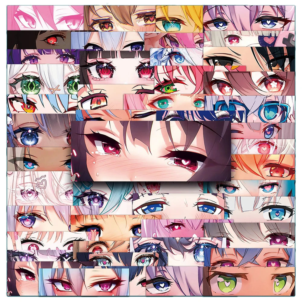 Cool Anime Girl Eye Stickers