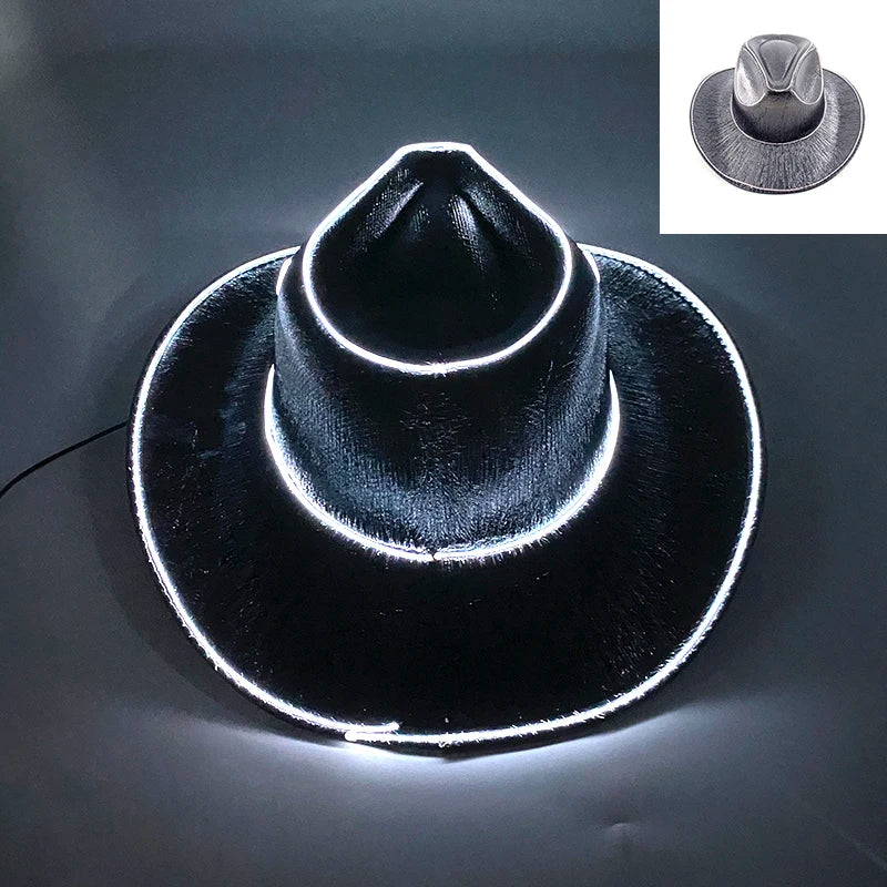 Glowing LED Cowboy & Cowgirl Hats