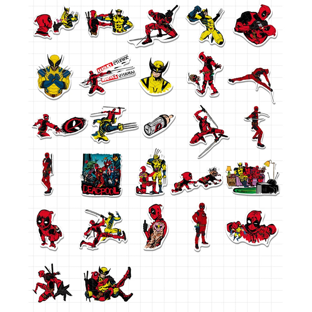 Deadpool & Wolverine Themed Stickers