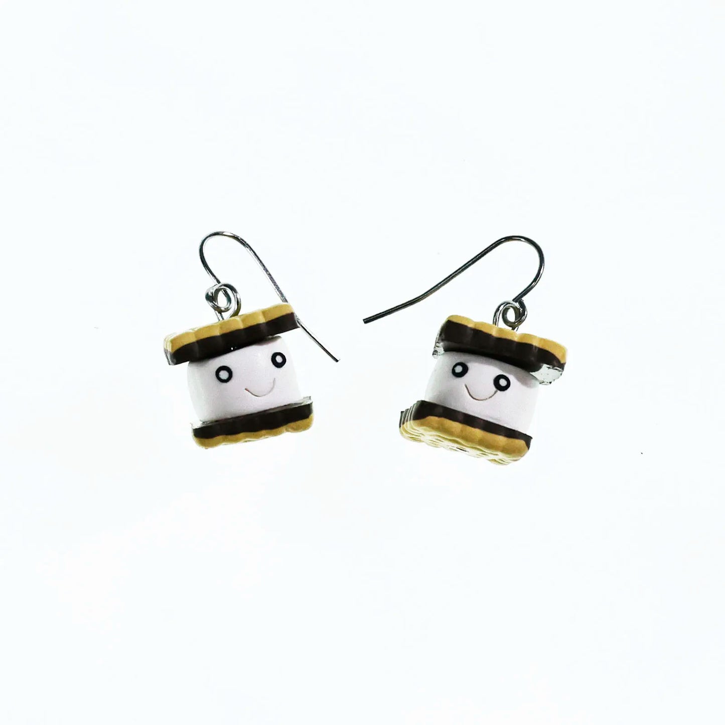 Marshmallow Sandwich Cookie Earrings