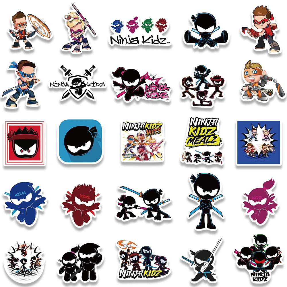 Ninja Kidz Cool Game Anime Stickers