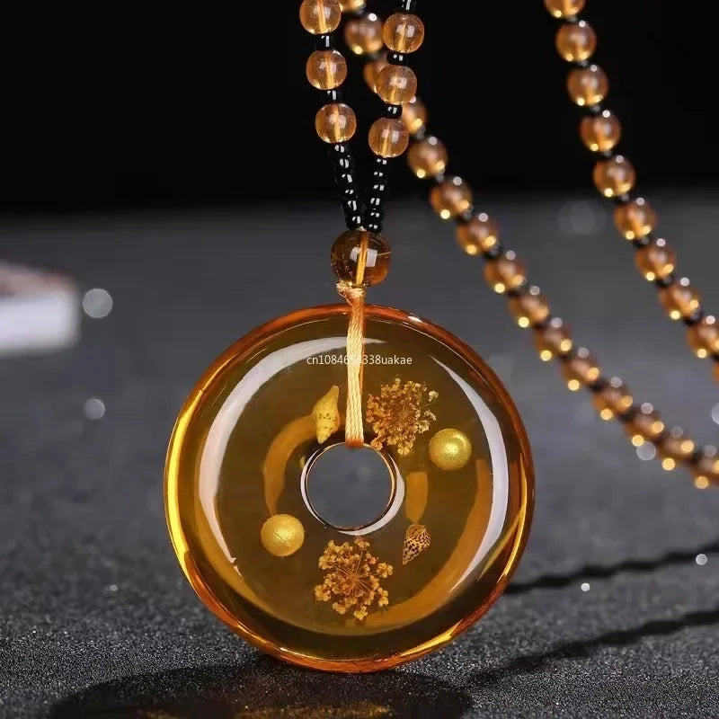 Amber Brine Beeswax Necklace