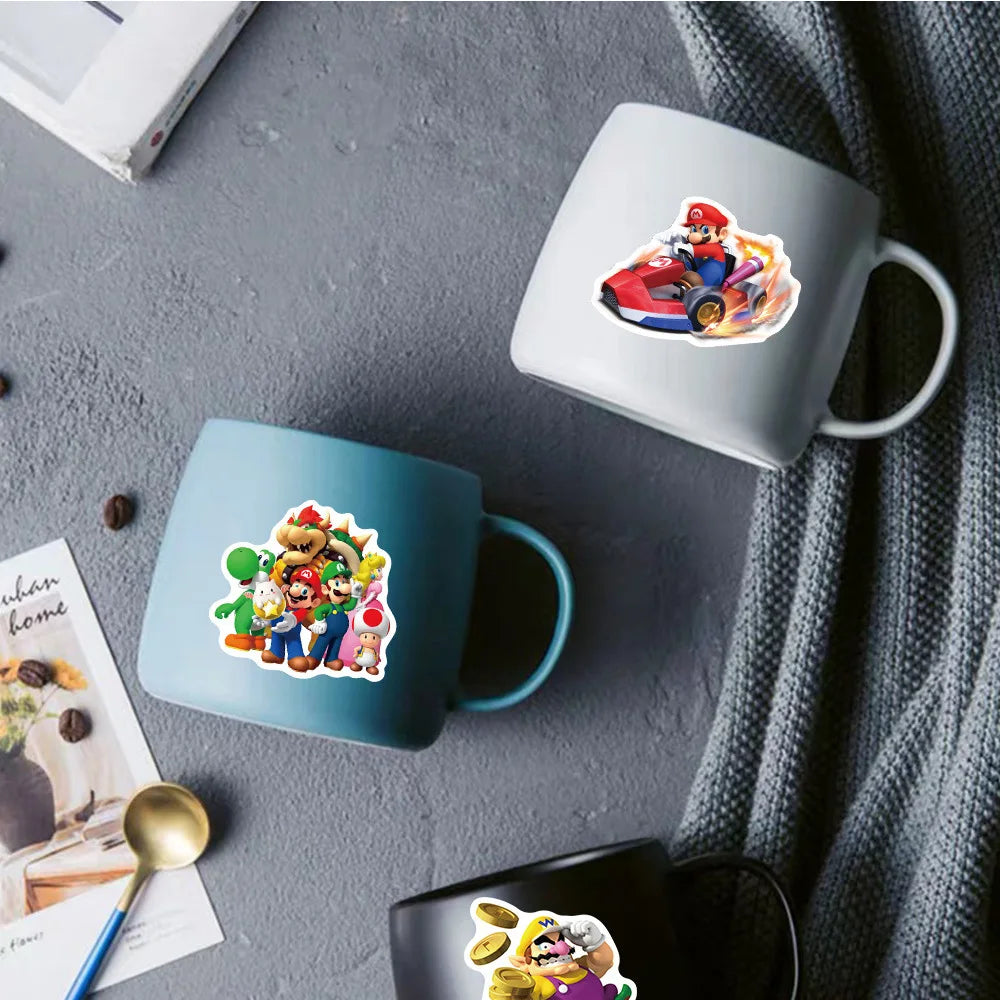 Various Super Mario Bros Game Stickers