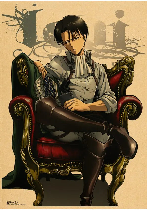 Vintage Unframed Japanese Attack On Titan Retro Posters