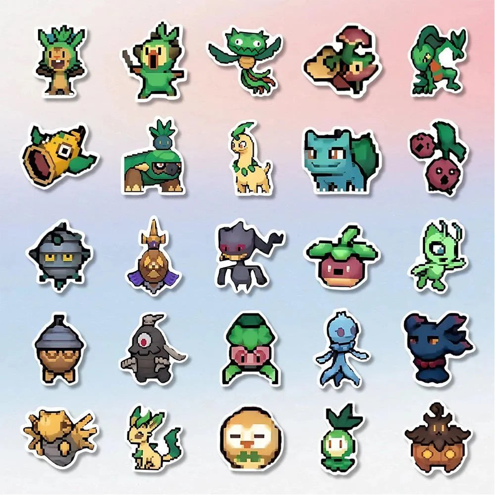 Pokemon Themed Cute Pixel Stickers