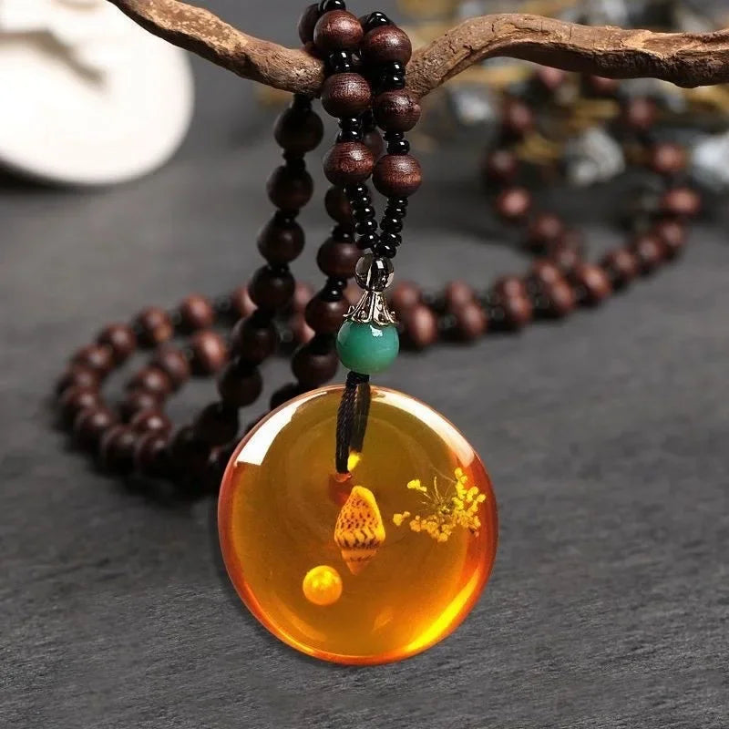 Amber Brine Beeswax Necklace