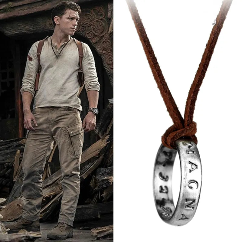Uncharted Game Inspired Ring Necklace