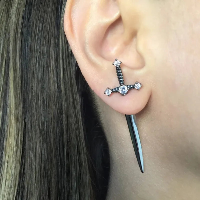Gothic Anime Inspired Sword/Dagger Earrings