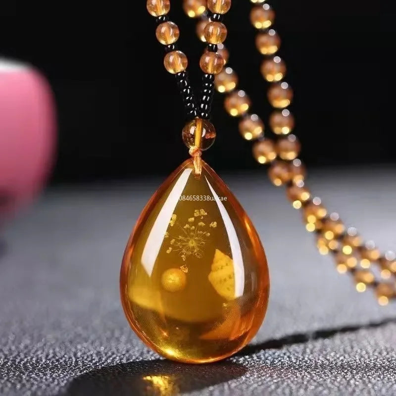 Amber Brine Beeswax Necklace