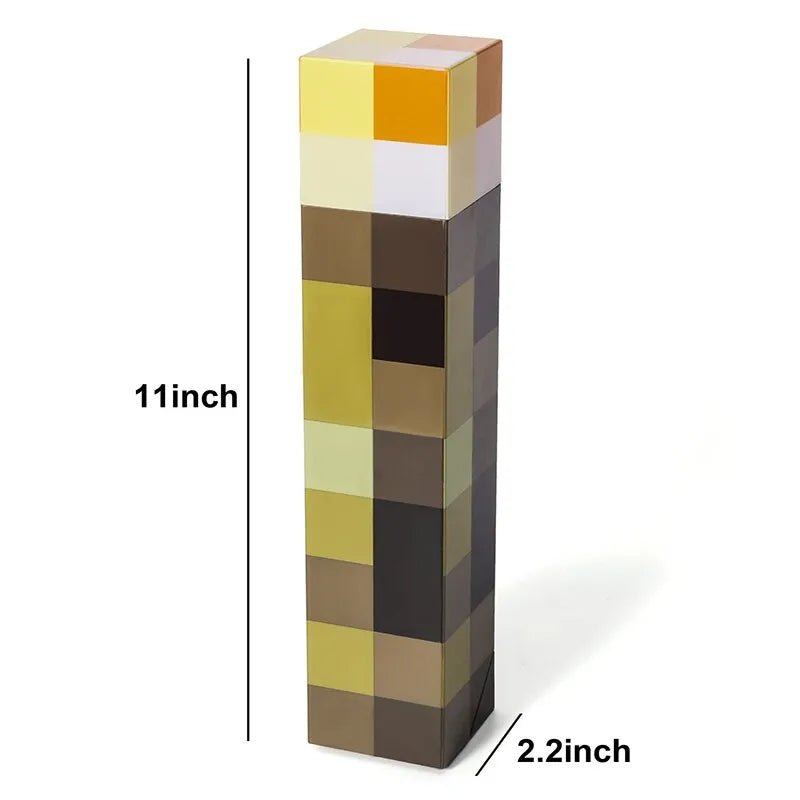 Minecraft Themed Brownstone Torch Lamp