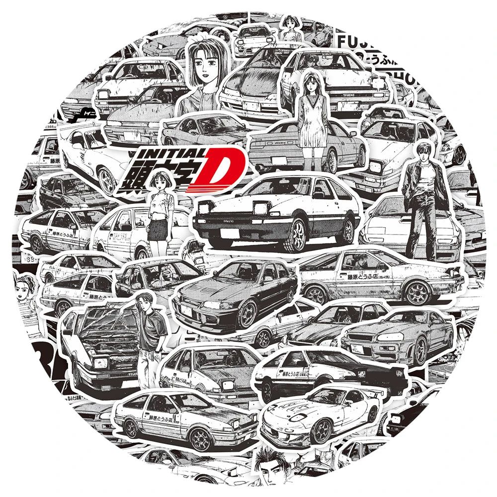 Initial D Anime Stickers