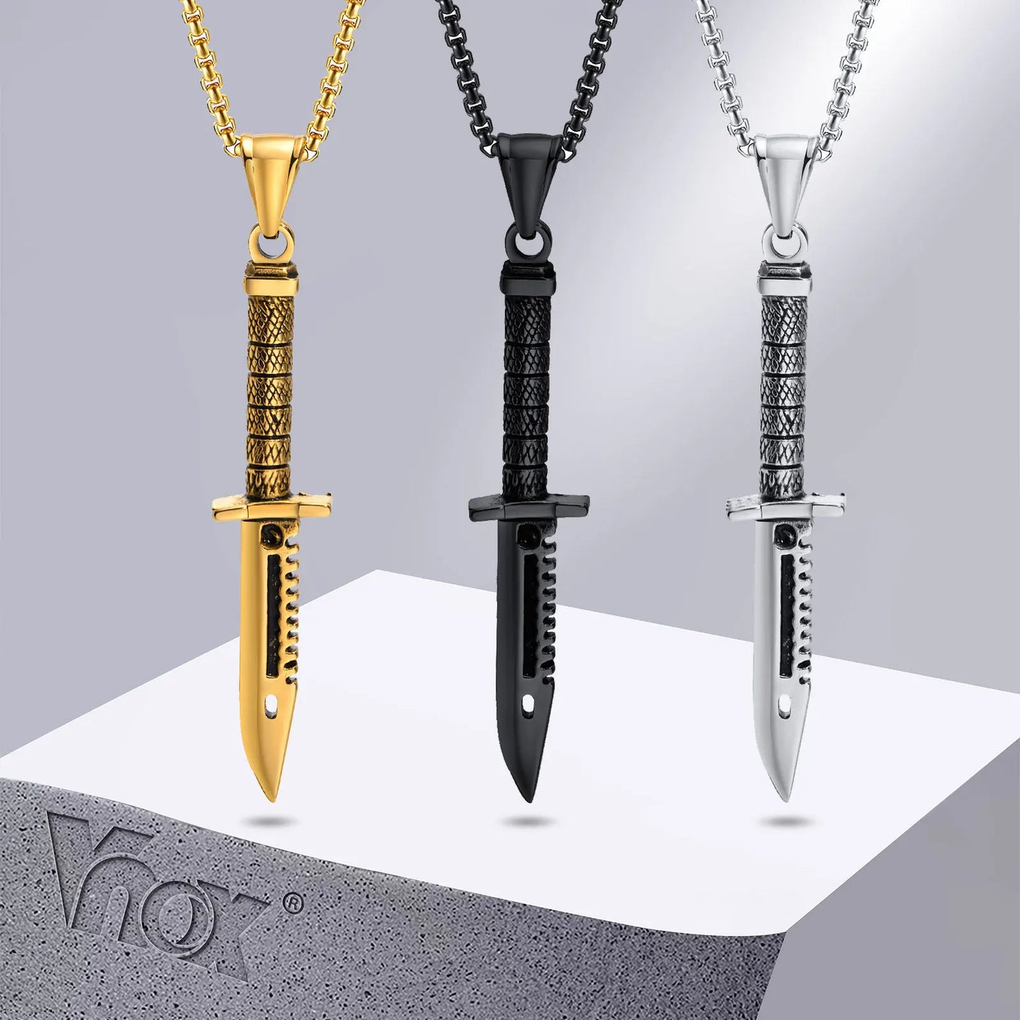 Cool Military Knife Pendant Necklaces