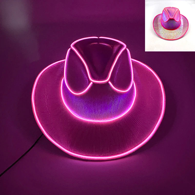 Glowing LED Cowboy & Cowgirl Hats