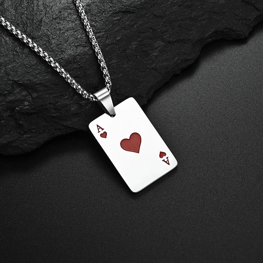 Poker Card Necklace