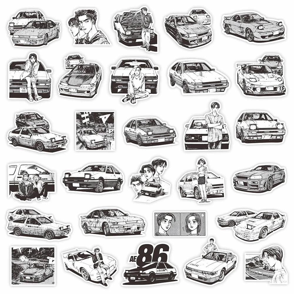 Initial D Anime Stickers