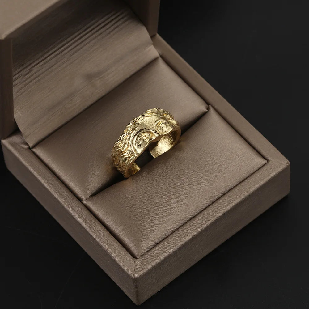 Retro Half Face Venus Ring