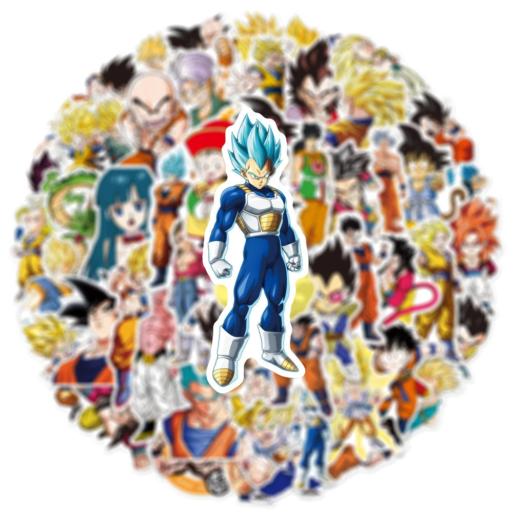 10/30/50PCS Dragon Ball Themed Anime Stickers