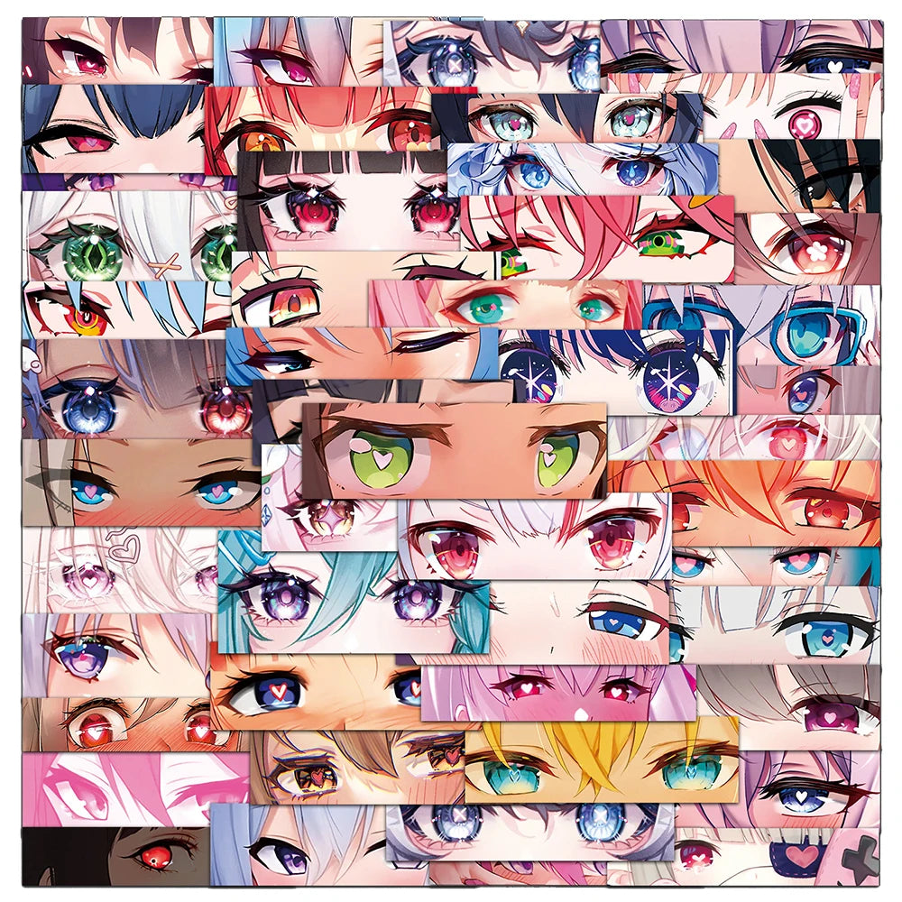 Cool Anime Girl Eye Stickers
