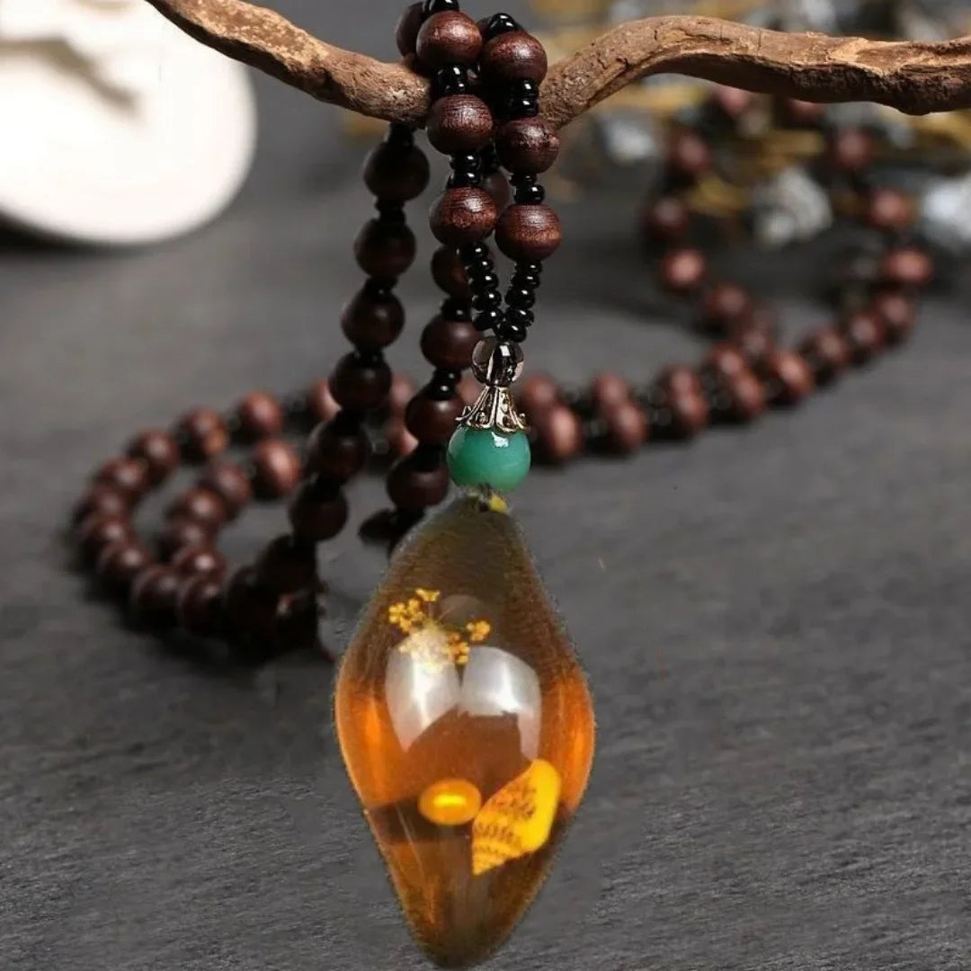 Amber Brine Beeswax Necklace