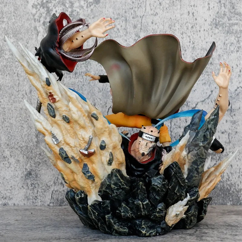 Anime Naruto Uzumaki Sennin Mode Rasengan Attack Statue