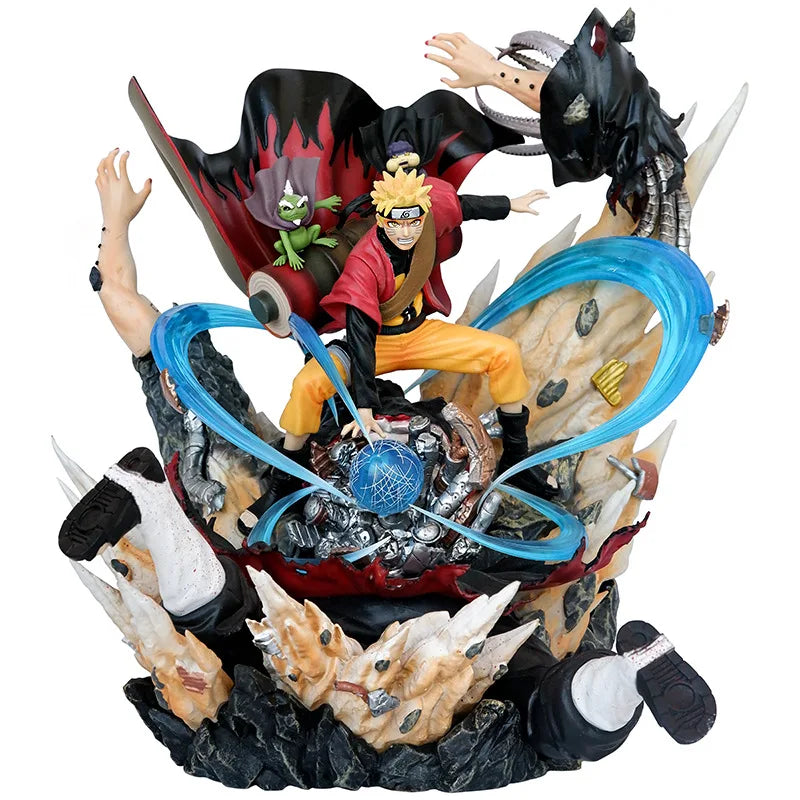 Anime Naruto Uzumaki Sennin Mode Rasengan Attack Statue