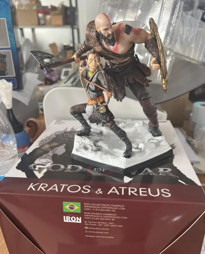 God Of War Themed Kratos and Atreus Action Statue
