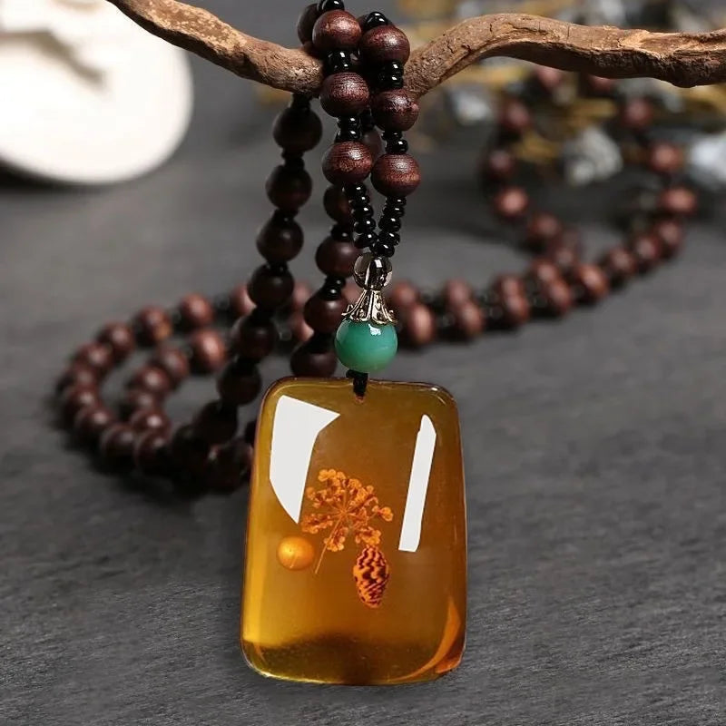 Amber Brine Beeswax Necklace