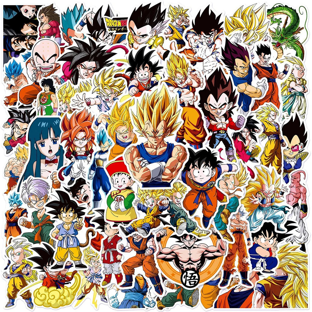 10/30/50PCS Dragon Ball Themed Anime Stickers