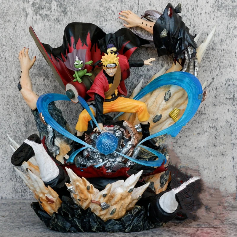 Anime Naruto Uzumaki Sennin Mode Rasengan Attack Statue