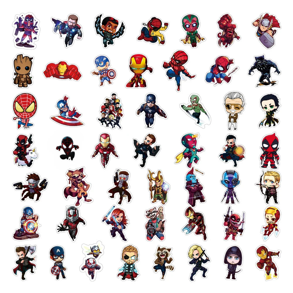 Marvel Inspired Cool Super Chibi Stickers
