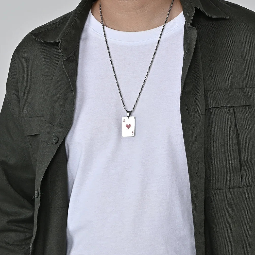 Poker Card Necklace