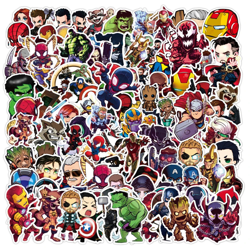 Marvel Inspired Cool Super Chibi Stickers