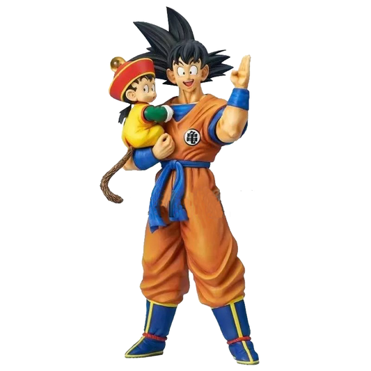 Anime Dragon Ball Goku and Son Kid Gohan Bonding Statue