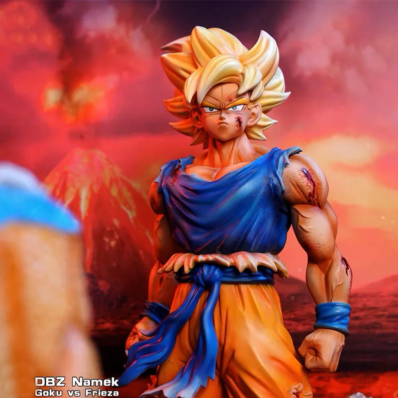 Dragon Ball Z Re-Imagined Super Saiyan Goku Vs Frieza "Stare Down" Action Statue