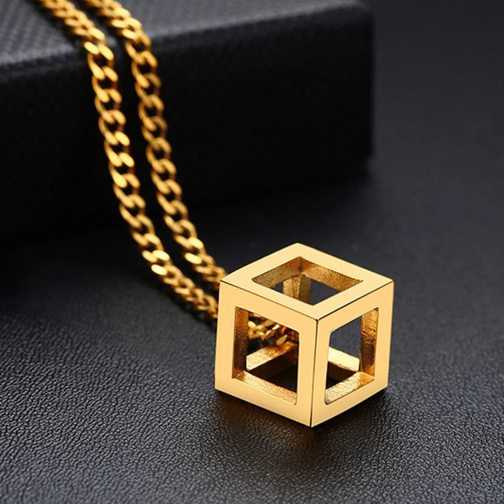 Hollow Cube Necklaces