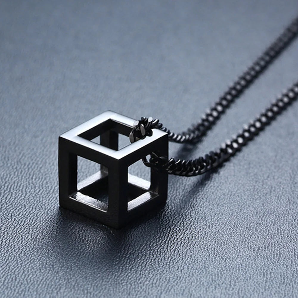 Hollow Cube Necklaces